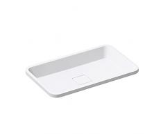 Mai & Mai Lavabo da Incasso, Lavandino Bagno Colossum104 55x35x10cm da Minerale Fuso, Bianco opaco