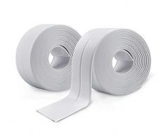 Nastro Sigillante Autoadesivo,2 PCS Striscia Sigillante Striscia di Caulk Nastro Adesivo Impermeabile Muffa Nastro Sigillante per Bagno Cucina Vasca da Bagno ad Angolo da Parete Bianco