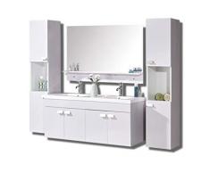 Grafica ma.ro srl MOBILE BAGNO LAVABO 2 RUBIN. W. Elegance rosa chiaro ARREDO BAGNO COMPLETO 120 CM