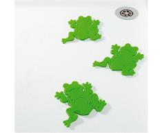 Spirella, Set di Adesivi Frogtime Green Antiscivolo per la Vasca da Bagno, 6 pz.