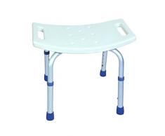 Novolife nl 10016 Sgabello doccia rettangolare regolabile da 35 a 46 cm