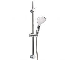bremermann - Set completo di asta per doccia, tubo flessibile in acciaio inox da 1,75 m e asta da 71,5 cm, set completo