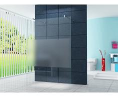 Indipendente 10 millimetri Cabina doccia Dusseldorf Cover 120 x 200 cm vetro trasparente con striscia e con asta rotonda / Walk-In Cabina doccia doccia parete doccia da parete divisoria
