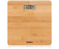 Duronic BS503 Bilancia pesapersone digitale fino a 180 kg | Schermo LCD con spegnimento automatico | Bilancia compatta con tecnologia Step-on e grande display | Con 4 sensori di precisione