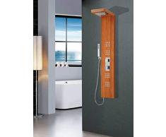 Goccioline Multifunzione Mood, Pannello Doccia idromassaggio, Bamboo Naturale ultraresistente, 150 x 25 cm