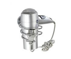 Wenko Porta-asciugacapelli 22177100 Cuba, zinco pressofuso cromato, 10 x 7,5 x 14 cm