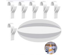 Ganci per Termoarredo Bagno 6 Pezzi di Appendini Super Resistenti Non Richiede Foratura Antiruggine Impermeabili In Plastica Dura Portasciugamani Bagno Scaldasalviette