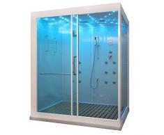Home Deluxe doccia vapore DESIGN XL -Dimensione: XL- Funzione a vapore, Compreso il massaggio ai piedi I cabine doccia a vapore, box doccia a vapore, Cabina combinata doccia vapore ed idromassaggio
