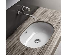Olympia Ceramica Lavabo Incasso Sottopiano Ovale 55