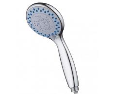 Soffione doccia universale ad alta pressione 3 modalità di getto regolabili finitura cromata facile rimozione del calcare impugnatura ergonomica ugelli risparmio idrico