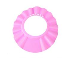 Kinnart, cuffia da doccia per bambini, impermeabile, protezione da bagno, protezione morbida per bambini, visiera in EVA, per shampoo e doccia, colore rosa
