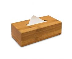 Relaxdays 10019141 Scatola Porta Salviette, Bambú, Marrone, 24x12x8 cm