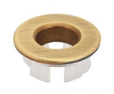 LANTRO JS Foro Lavandino Circolare, Troppopieno Lavandino Lavabo Bagno, Foro di Ricambio Bagno Articoli Per La Casa Per Bagno(Bronzo)