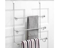 InterDesign York Portasciugamani, Metallo, Argento, 63.5x30.5x86.5 cm
