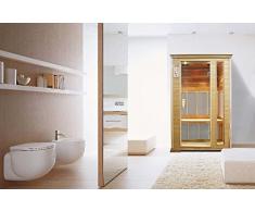Sauna Finlandese ad Infrarossi 2 posti In Hemlock Canadese H188x120x97cm Vorich Gold Eco