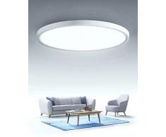 Plafoniera LED ultrasottile 24W 2880LM Moderna lampada da soffitto impermeabile Bianco Freddo 6500K LED Rotonda Plafoniere 30*30*2.4CM IP44 per Bagno, Cucina, Salone, Camera da Letto, Corridoio