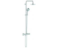 Grohe 27922000 New Tempesta Cosmo System Colonna Doccia con Miscelatore Termostatico e Soffione, Diametro 160 mm, Manopola Doccia, 2 Getti, Cromo