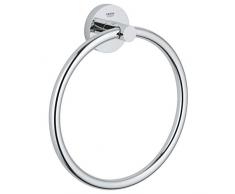 Grohe Porta Salviette ad Anello Essentials New, Argento 40365001