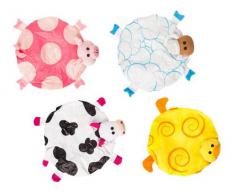 BRANDANI 1 CUFFIA DOCCIA ALLEGRA FATTORIA ANIMALI MUCCA MAIALE PECORA PULCINO IN CASO DI ACQUISTO MULTIPLO ARRIVANO ASSORTITE IN POLIESTERE