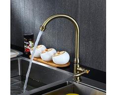 Rubinetto miscelatore a leva per doccia lavello da cucina Rubinetto per vasca da bagno autoportante in ottone antico Gallo in rame retrò europeo Stile retrò europeo e facile da installare