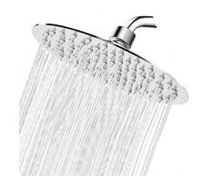 Drenky Soffione doccia grande tondo da 10 pollici realizzato in acciaio inossidabile 304 soffione doccia soffitto soffione doccia alta pressione soffione doccia anticalcare finitura cromo lucido