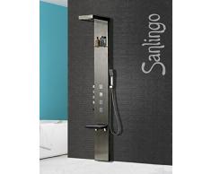 Inox Spazzolato Colonna Doccia Idromassaggio Sedile Ribaltabile Sanlingo