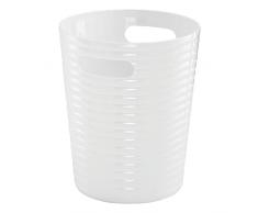 GEDY Glady, Cestino bagno Bianco, Gettacarta in Resine termoplastiche di alta qualità, Misure 25,4 x 21,1 x 21,1 cm, 2 Anni di garanzia, Design: R&S Gedy