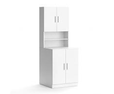 Vicco Mobile lavatrice Liana, Bianco, 71 x 191 cm