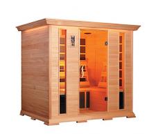 Sauna Finlandese ad Infrarossi 4 Posti In Hemlock Canadese H188x188x148cm Vorich Luxury Eco