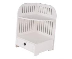 Artibetter 1Pc Treppiede Lavabo Torre Di Stoccaggio Mensola Autoportante Baker Rack Mensole Angolari Mensole Di Stoccaggio Di Plastica Bagno Mensola Delle Materie Prime Rack Di Stoccaggio