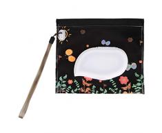 Domybest Porta Salviette Umidificate Contenitore per Salviette Umidificate Portatile Impermeabile Riutilizzabile Custodia per Salviette Umidificate per Bambini Pochette Trucchi Donna