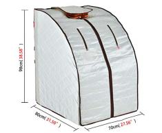 Box Sauna Portatile A Infrarossi Lontani A Casa Piroscafo Casa Sauna Bagno Camera A Vapore Singola Scatola Sauna E Scatola Di Vapore Scatola Sauna Secca Pieghevole Sauna A Infrarossi (70X80X98Cm)