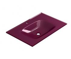 coycama vetro – Lavabo per Bagno, Vetro Temperato, 70 cm colore: melanzana