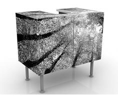 lavabo mobiletto regolabile Mobile per lavabo design Fish In The Blue 60x55x35cm mobile da bagno basso Larghezza: 60cm lavandino mobiletto da lavandino mobiletto da lavabo bagno bagnetto