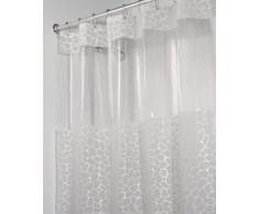 InterDesign Pebblz Tenda Doccia, Vinile, Bianco