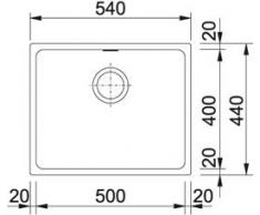 Franke cubo KBG 110 – 50 lavandino in granito onice nero da incasso lavandino eccentrico