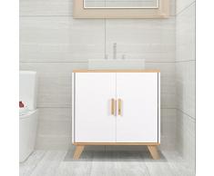 Mobiletto del Bagno Mobiletto del Bagno Lavandino del Bagno Armadietto sottolavabo Armadietto Ripiani Anta Mobili Design Moderno Stile Country Organizzatore di immagazzinaggio