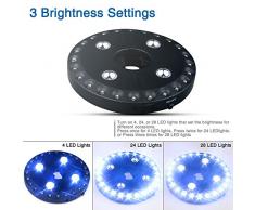 Lampada per Ombrellone, Giardino Luce Batteria Idromassaggio esterno Balcone Ombrello Lampada, 3 Livelli di Illuminazione