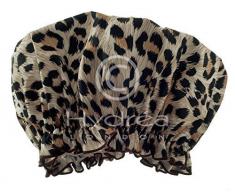 Hydrea Londra Cuffia Per La Doccia Peva, Stampa Leopardo Eco Friendly