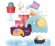 GILOBABY Giochi Bagnetto, Bagno Ventose Giocattolo con Orso e Cactus, Vasca Bimbi Giocattoli a Cascata, Giochi Educativi Interattivo Regalo Compleanno per Bambini Ragazze e Ragazzi dai 6 ai 18 Mesi