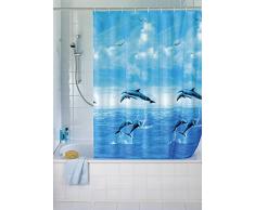 WENKO 19125100 Tenda doccia Dolphin - pellicola materiale sintetico, Polietilenica, Multicolore