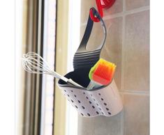 WJkuku Contenitore multiuso, per il lavandino, con bottone automatico, doppio strato Green
