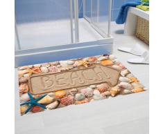 Papillon Beach Arrow - Tappetino da Bagno Super Assorbente, in Poliestere, Motivo: Freccia Che Indica la Spiaggia, Multicolore, 60 x 40 cm