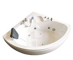 Vasca Da Bagno Idromassaggio Angolare 135X135 Cm Carnelli Dubai