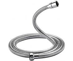 GRIFEMA G851-20 Flessibile Doccia Acciaio 2.0 m, Tubo Soffione Universale, Cromo, Argento