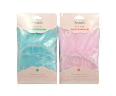 MachinYesity 1PC Cuffia da doccia impermeabile Addensare Cappello da bagno bello Colore solido Cuffia da bagno elastica una tantum Accessori da bagno per donna (colore: blu)