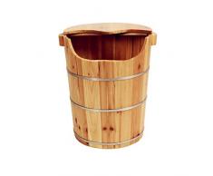 FAP Pedicure Bacino 45Cm Alta Barile di Legno Vasca da Bagno Pediluviera per Pediluvio Immergere Massaggio Spa Sauna di Mezza età e Anziani Regalo di Assistenza Sanitaria, Colore del Legno 2,