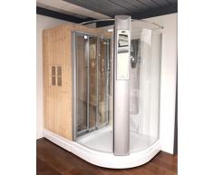 Arredobagno e Cucine Box Doccia Sauna idromassaggio cm.180x100x218, Cabina per Sauna Finlandese e Turca