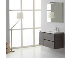 Kiamami Valentina Moderno Mobile Bagno SOSPESO 90 CM Manhattan Destro