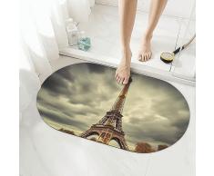 Tappetino da bagno stampato Torre Eiffel Parigi tappetino da bagno in fossile tappetino antiscivolo ad asciugatura rapida super assorbente tappetino da doccia tappeti da bagno per doccia lavandino